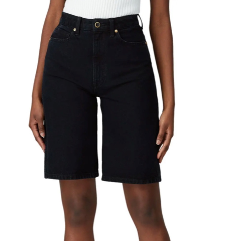 KHAITE Mitch Black Women's Denim Shorts